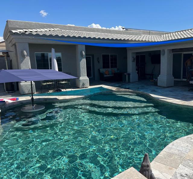 Backyard: Looking back at your casita from the pool deck.