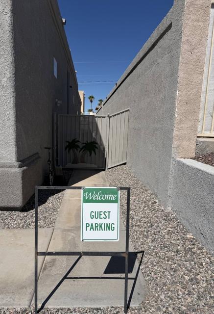 Front yard: When you arrive, please park here on the gravel to the right of our garage. Please do not block our garage. If you need additional parking (for boats, other cars, etc.,), please ask. Street parking is not allowed.